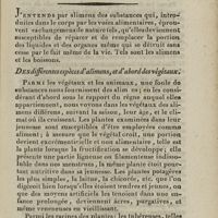 0005 - Page 5 - Essai sur les alimens. Des différentes espèces d'alimens, et d'abord des végétaux