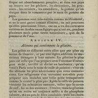 0051 - Page 51 - Article III. Alimens qui contiennent la gomme. Article IV. Alimens qui contiennent la gélatine