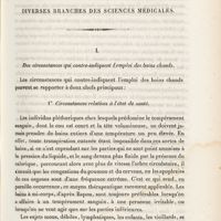 0031 - Page 31 - Questions sur les diverses branches des sciences médicales. I - Des circonstances qui contre-indiquent l'emploi des bains chauds. 1° - Circonstances relatives à l'état de santé