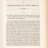 0005 - Page 5 - I – Faire l'histoire anatomique des diverses maladies dont les ovaires et la trompe de Fallope peuvent être le siège; considérations pathologiques et physiologique qui s'y rapportent