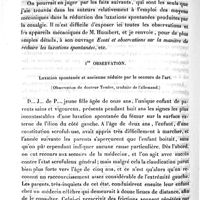 0024 - Page 24 - Observation I. Luxation spontanée et ancienne réduite par le secours de l'art. (Observation du docteur Temler, traduite de l'allemand)