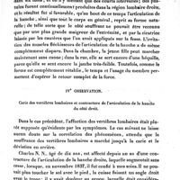 0029 - Page 29 - Observation IV. Carie des vertèbres lombaires et contracture de l'articulation de la hanche du côté droit
