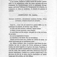 0072 - Page 72 - Observation VIII. Terreurs nocturnes ; incontinence nocturne d'urine ; crises nerveuses ; grande vivacité de caractère