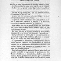0085 - Page 85 - Observation XVII. Débilité nerveuse, accentuée par des maladies aiguës ; frayeur dans l'obscurité ; terreurs nocturnes ; grande irritabilité. Douleurs en des points variés. Hyperesthésie psychique