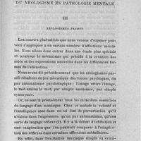 0019 - Page 19 - Du néologisme en pathalogie mentale. / III. Néologismes passifs