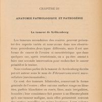 0029 - Page 27 - Chapitre III - Anatomie pathologique et pathogénie. La tumeur de Krükenberg