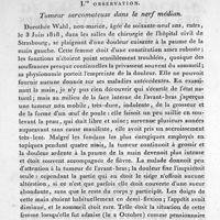 0006 - Page 2 - I. Observation. Tumeur sarcomateuse dans le nerf médian