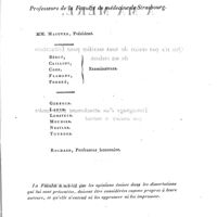 0003 - Page sans numérotation - Professeurs de la Faculté de médecine de Strasbourg