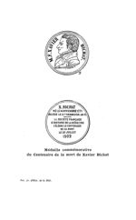 Médaille commémorative du Centenaire de la mort de Xavier Bichat - Bulletin de la Société française  [...]