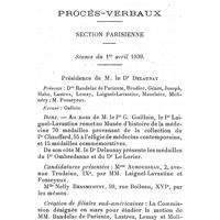 0081 - Page 65 - Procès-verbaux. Section parisienne. Séance du 1er avril 1939