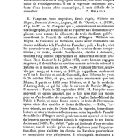0137 - Page 121 - Analyses bibliographiques. R. Mercier, Le monde médical dans la guerre de Vendée, Tours, Arrault, 1939, VIII-370 p. in-4°. [P. Delaunay.]. / E. Pasquier, Notes angevines, Denis Papin, Wilhelm ten Rhyne, François Bernier, Angers, éd. de l'Ouest, s. d. (1938), 47 p. in-8°. [P. Delaunay.]