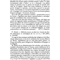 0142 - Page 126 - Analyses bibliographiques. Miollan. - La médecine magique chez les Berbères. Extrait de En Terre d'Islam, 1er trim. 1939, p. 27-37. [H. P. J. Renaud.]. / P. Dubié. - Médecine maure, in Bull. du Comité des Etudes Historiques et scientifiques de l'A. O. F., t. XX (1937), p. 312-335