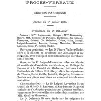 0145 - Page 129 - Procès-verbaux. Section Parisienne. Séance du 1er juillet 1939