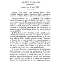 0146 - Page 130 - Procès-verbaux. Section Parisienne. Séance du 1er juillet 1939. / Section Lyonnaise. Séance du 4 mai 1939