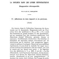 0147 - Page 131 - La douleur dans les livres hippocratiques. Diagnostics rétrospectifs. Par le Dr A. Souques. (Suite)