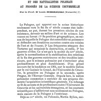 0257 - Page 241 - Participation des médecins et des naturalistes polonais au progrès de la science universelle. Par le Prof. Dr Louis Zembrzuski .