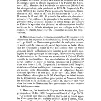 0278 - Page 262 - Analyses bibliographiques. Achard, Adolphe Wurz, 1817-1884, Eloge prononcé à l'Acad. de médecine, Progrès médical, n° 51, 17 déc. 1938, p. 1705-1708./ R. Mercier, Les recherches expérimentales de Bretonneau, et la découverte des ampoules médicamenteuses, Berry médical, 1939, n° 1, p. 85-87. / R. Mercier, Les démêlés de Velpeau et du docteur noir, Progrès médical, 10 déc. 1938, Supplément illustré n° 10, p. 73-76