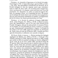 0282 - Page 266 - Analyses bibliographiques. Uzureau, Les étudiants en médecine d'Angers, mai 1790, Archives médicales d'Angers, janv. 1939, p. 18-19. / Uzureau, Le chancelier d'Aguesseau et la faculté de médicine d'Angers, 1745. L'Anjou historique, janvier 1939, p. 8-10. / Uzureau, A la Faculté de médecine d'Angers, 1689-1695. Arch. méd. d'Angers, fév. 1939, p. 37-38. / M. Gille, Poids et mesures. - (Revue pratique de biologie appliquée de Hallion, fév. 1939, p. 43-49.) / X... La protestation d'un médecin de Strasbourg contre le sénatus-consulte de 1804. Progrès médical, 25 mars 1939, p. 433-434