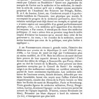 0284 - Page 268 - Analyses bibliographiques. A propos du 150e anniversaire de la Révolution française (Progrès médical, 27 mai 1939, et suppl. illustré n° 6), divers articles P. Astruc. / J. de Fourmestraux résume à grands traits, l'histoire des Médecins aux armées de la République (4 août 1789-10 nov. 1799). / L. Perel cherche à déterminer l'influence de Condillac sur Bichat