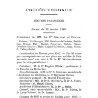 0021 - Page sans numérotation - Chroniques de la Société. Section parisienne. Séance du 13 janvier 1940