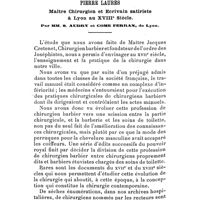 0048 - Page 30 - Pierre Laurès. Maître Chirurgien et Ecrivain satiriste à Lyon au XVIIIe siècle. Par MM. S. Audry et Come Ferran, .