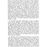 0116 - Page 98 - Comptes rendus bibliographiques. P. de Gorsse, Le séjour du prince impérial à Luchon en 1867, ibid., p. 245-268. / F. Galabert, Une médico-légale en 1911 sur l'affaire Calas, ibid., p. 335-355. / R. Gauchet, Une consultation de chirurgien sous Louis XIV. Bull. de la Comm. hist. de la Mayenne, 2e trim. 1940, T. LV, fasc. 202, p. 158-160