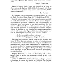 0119 - Page 101 - Comptes rendus bibliographiques. Robert Léon Wagner, « Sorcier » et « magicien ». Contribution à l'histoire du vocabulaire de la magie, Paris, Droz, 1939, in-8°, 292 p. [Marcel Fosseyeux]. / Beinis (Docteur Smil), Notes sur l'histoire de la Peste en Europe, thèse de Paris n° 1255, 1939, A. Legrand, édit. 44 p. [E.Olivier]. / E. Bouchel, Le Culte de Saint Quentin au hameau de Courtil. Bull. Soc. hist. Haute-Picardie, T. III, 1925, p. 77-80. / Eugène Bouchel, Le Culte de Saint Crapard à Lhuys (Aisne). Bull. de la Soc. hist. de Haute-Picardie, T. IV, 1926, p. 23 à 27