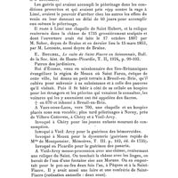 0122 - Page 104 - Comptes rendus bibliographiques. E. Bouchel, Le culte de Saint Hubert à Limé, près de Braine. Bull. de la Soc. hist. de Haute-Picardie, T. III, 1925, p. 87 à 92. / E. Bouchel, Le culte de Saint Fiacre en Soissonnais, Bull. de la Soc. hist. de Haute-Picardie, T. II, 1924, p. 99-103. / E. Bouchel, Le culte de Saint Blaise en Soissonnais, Bull. Soc. hist. Haute-Picardie, T. I, 1922, p. 39-47