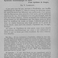 0021 - Page 7 - Séance du 13 janvier 1932. Communications. Syndrome exanthématique au cours d'une épidémie de dengue, par V. Labernadie