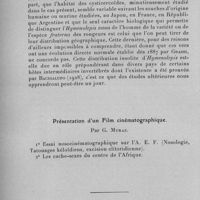 0114 - Page 100 - Séance du 10 février 1932. Présentation de préparations microscopiques, par E. Brumpt. / Présentation d'un film cinématographique. Par G. Muraz