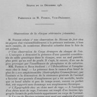 0191 - Page 175 - Société des sciences médicales de Madagascar. Séance du 22 décembre 1931. Observations de la clinique vétérinaire (résumées)