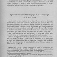 0320 - Page 304 - Séance du 13 avril 1932. Communications. Les verrues vulgaires des lépreux, par le Dr J. Markianos. / Spirochétose ictéro-hémorragique à la Guadeloupe, par Marcel Leger