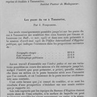 0401 - Page 383 - Séance du 23 février 1932. Note sur les puces de la région de Tananarive, par G. Girard, J. Robic et A. Herivaux. (Institut Pasteur de Madagascar.). / Les puces du rat à Tananarive, par J. Fonquernie