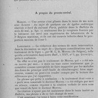 0534 - Page 514 - Séance du 8 juin 1932. Délibération du bureau. / A propos du procès-verbal