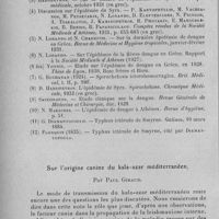 0578 - Page 558 - Séance du 8 juin 1932. Communications. Etude critique sur l'épidémie de l'île de Syra. Dengue et spirochétose, par M. N. J. Lorando... / Sur l'origine canine du Kala-Azar méditerranéen, par Paul Giraud