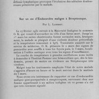 0692 - Page 668 - Société de l'Ouest-Africain. Séance du 28 février 1932. Infection et réinfection trypaniques chez un Européen (auto-observation), par E. Montestruc. / Sur un cas d'endocardite maligne à Streptocoque, par L. Lambert