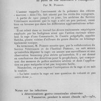 0816 - Page 790 - Société des sciences médicales de Madagascar. Séance du 26 avril 1932. Communications. Contribution à l'histoire de la rage au point de vue vétérinaire à Madagascar, par M. Poisson. / Notes sur les infections à déterminations gastro-intestinales observées à Tananarive, pendant la saison chaude 1931-1932, par J. Robic