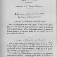 0822 - Page 796 - Société de l'Ouest-Africain. Séance du 8 mai 1932. Evénements sanitaires du mois écoulé. Par Cazanove, Advier, Gourry. Cazanove. - Événements épidémiologiques. / Advier. - Événements bactériologiques