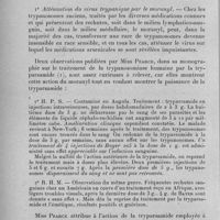 0924 - Page 898 - Séance du 12 octobre 1932. Communications. Propriétés du 205 bayer-309 fourneau (moranyl) dans la thérapeutique curative de la trypanosomiase humaine, par de Marqueissac