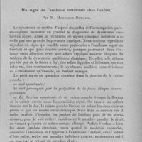 0973 - Page 947 - Séance du 9 novembre 1932. Communications. A propos de la communication de T. von Bulow sur un cas de surinfection dans le Pian, par R. Montel. / Un signe de l'amibiase intestinale chez l'enfant, par M. Monnerot-Dumaine