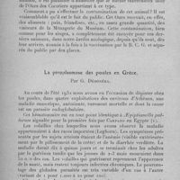 0032 - Page 14 - Séance du mercredi 11 janvier 1933. Communications. Un cas de tuberculose chez un ours des cocotiers (Ursus malayanus Raffles), par A. Urbain et P. Bullier. / La piroplasmose des poules en Grèce, par G. Débonéra