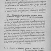 0047 - Page 29 - Séance du mercredi 11 janvier 1933. Communications. Etude du comportement sexuel comme caractère génétique, chez l'Anopheles maculipennis, par E. Roubaud, J. Colas-Belcour et H. Gaschen. / De la présence, en différents points de l'Afrique du Nord, de Dermacentor niveus Neumann, par G. Senevet, J. Colas-Belcour et J. Gil Collado