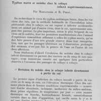 0050 - Page 32 - Séance du mercredi 11 janvier 1933. Mémoires. Typhus murin et sodoku chez le cobaye infecté expérimentalement, par Marcandier et R. Pirot