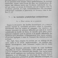 0075 - Page 57 - Séance du mercredi 11 janvier 1933. Mémoires. La dysentérie bacillaire dans la région des grands lacs africains et la vaccination prophylactique, par J. Pergher et J. van Riel. 4. - Résumé des constatations bactériologiques. / 5. - La vaccination prophylactique antidysentérique