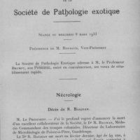 0401 - Page 373 - Séance du mercredi 8 mars 1933. Nécrologie. Décès de R. Baujean