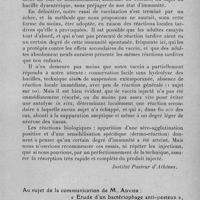 0415 - Page 385 - Séance du mercredi 8 mars 1933. Essai de vaccination antidysentérique au moyen d'un vaccin extemporané préparé à partir de bacilles dysentériques desséchés, par P. Lépine, G.-E. Pangalos et N.-J. Lorando. (Institut Pasteur d'Athènes.). / Au sujet de la communication de M. Advier : « étude d'un bactériophage anti-pesteux », par R. Pons