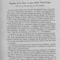 0506 - Page 474 - Séance du mercredi 8 mars 1933. Mémoires. Sur l'épidémiologie de la peste au Sénégal, par M. Advier. / Enquête sur la lèpre en pays Kabré (Nord-Togo), par H. de Marqueissac et H. Sohier