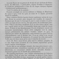 0562 - Page 531 - Société médico-chirurgicale de l'Ouest-Africain. Séance du 26 février 1933. Communications. Maladie de Parkinson vraisemblablement post-encéphalitique, par P. Gallais