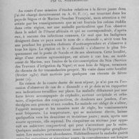 0593 - Page 560 - Séance du mercredi 5 avril 1933. Communications. Sur le « diounde », à propos d'une enquête épidémiologique sur la fièvre jaune dans les pays de Ségou et de Macina (Soudan Français), par G. Stefanopoulo