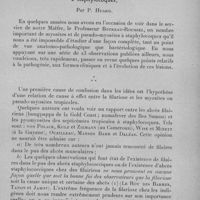 0730 - Page 693 - Séance du mercredi 10 mai 1933. Communications. Remarques sur la pathogénie, les aspects cliniques et l'évolution des myosites et pseudo-myosites exotiques à staphylocoques, par P. Huard